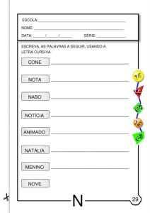 Atividades com a Letra N – Museu Língua Portuguesa