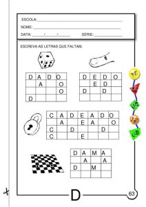 Atividades com a Letra D