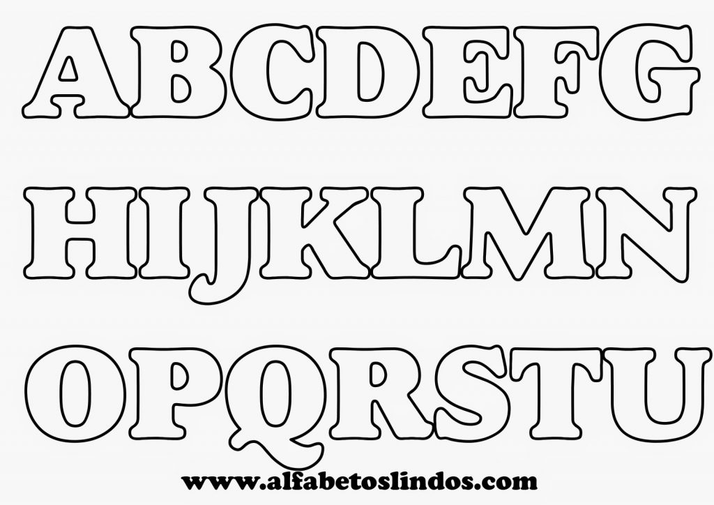 molde de letras maiusculas