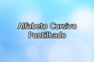 Alfabeto cursivo pontilhado