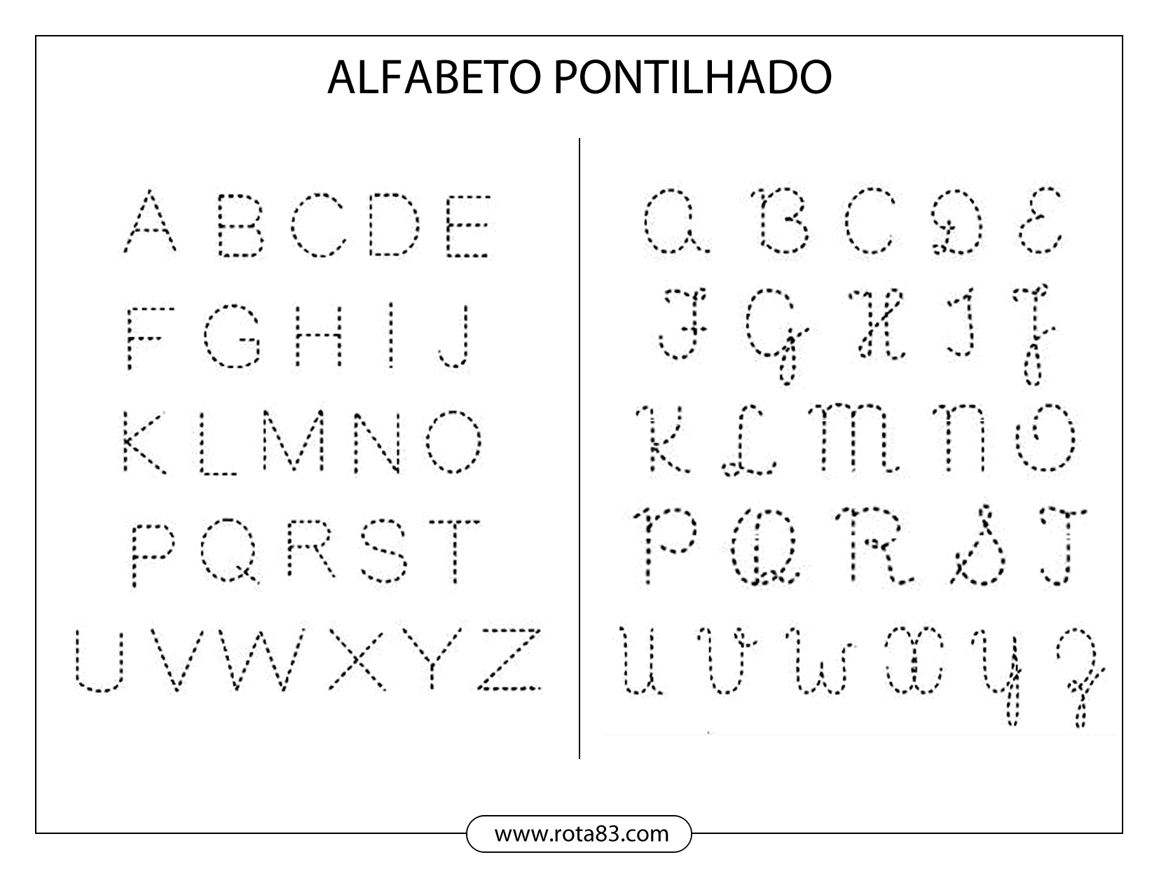 Alfabeto Cursivo Maiúsculo Minúsculo E Pontilhado Para Imprimir Museu Língua Portuguesa 9817