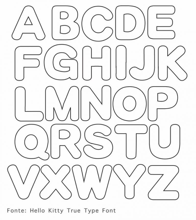 Moldes de Letras Grandes para Imprimir (EVA)