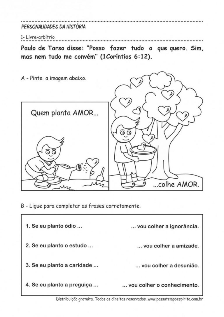 Atividades de Ensino Religioso – Para Imprimir